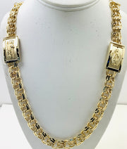 Chino link chain 12mm 10 karat gold 2 box custom 26”
